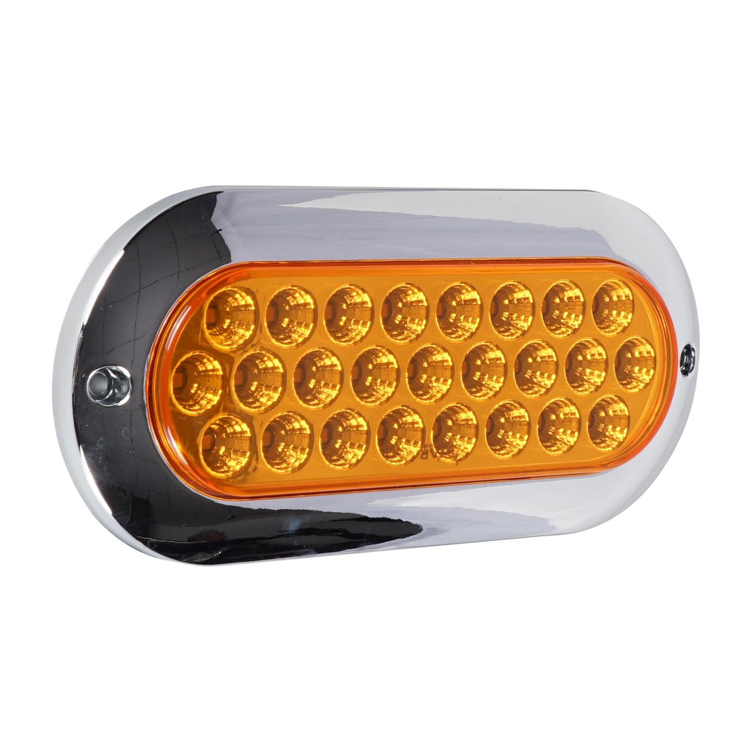 6" Oval Chrome Stop Tail Turn Light